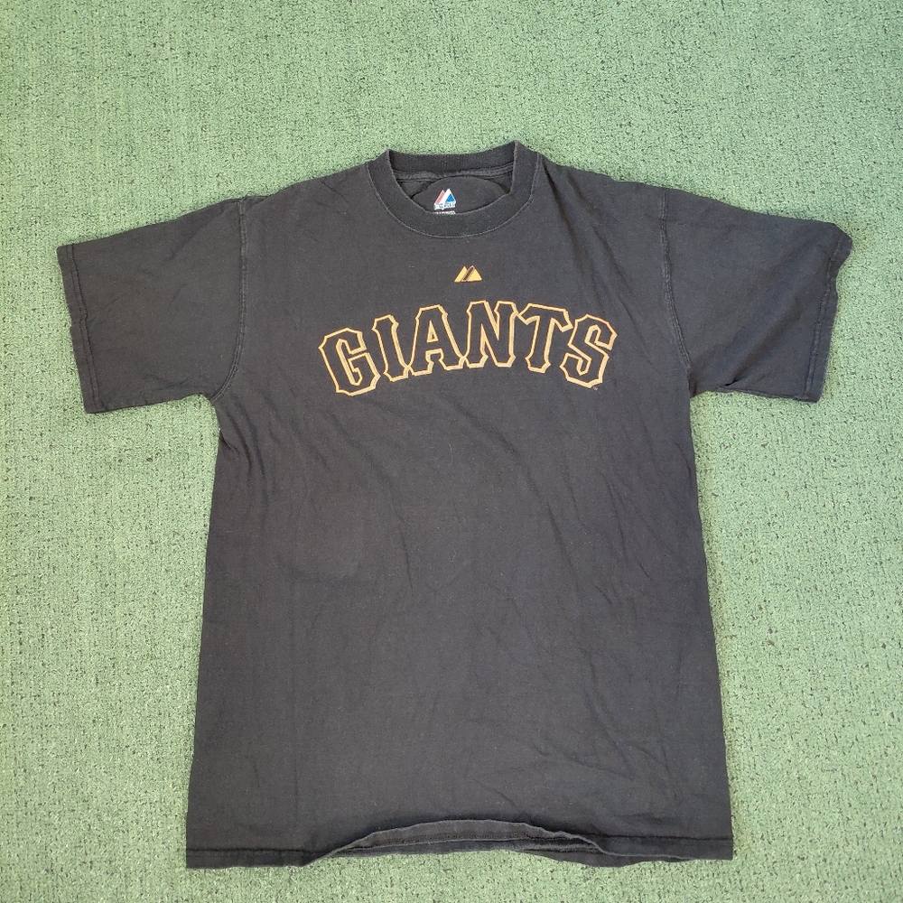 VINTAGE 2008 Majestic San Francisco Giants #18 Matt Cain MLB Jersey T Shirt Sz M